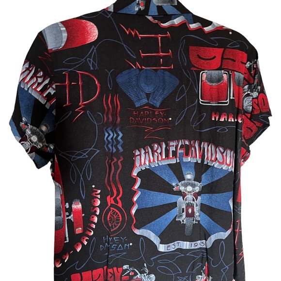 🔥🔥🔥Harley Davidson Graphic Blouse - Picture 2 of 8